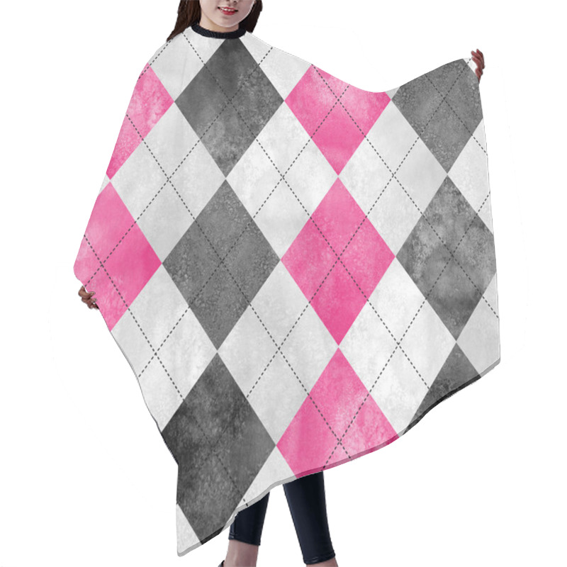 Personality  Argyle Seamless Pattern Background. Hair Cutting Cape