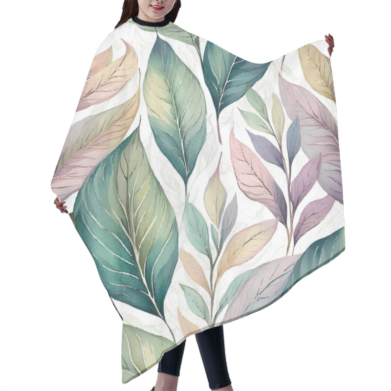 Personality  Seamless Image, Leaves, Pastel Leaves, Wallpaper Hair Cutting Cape