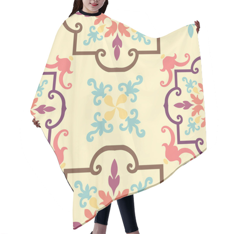 Personality  Old Floral Tiles Hair Cutting Cape