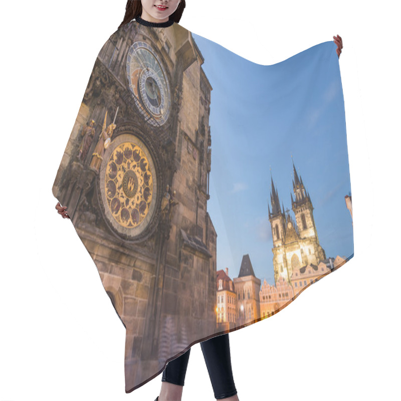 Personality  Famous Medieval Astronomical Clock Hair Cutting Cape