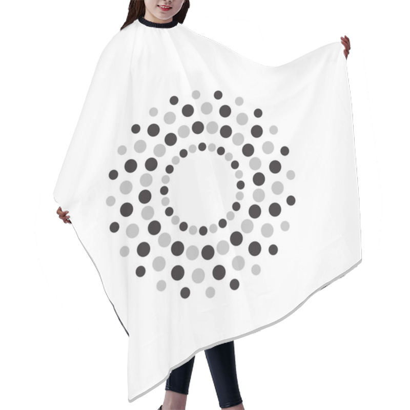 Personality  Halftone Dots Forms Hair Cutting Cape