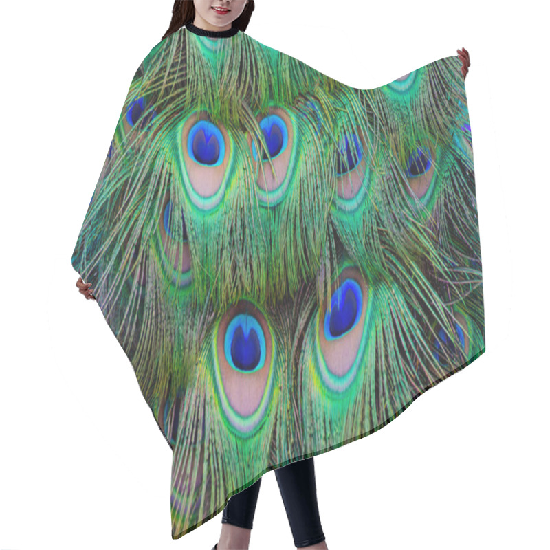 Personality  Peacock Tail Feather Background Hair Cutting Cape