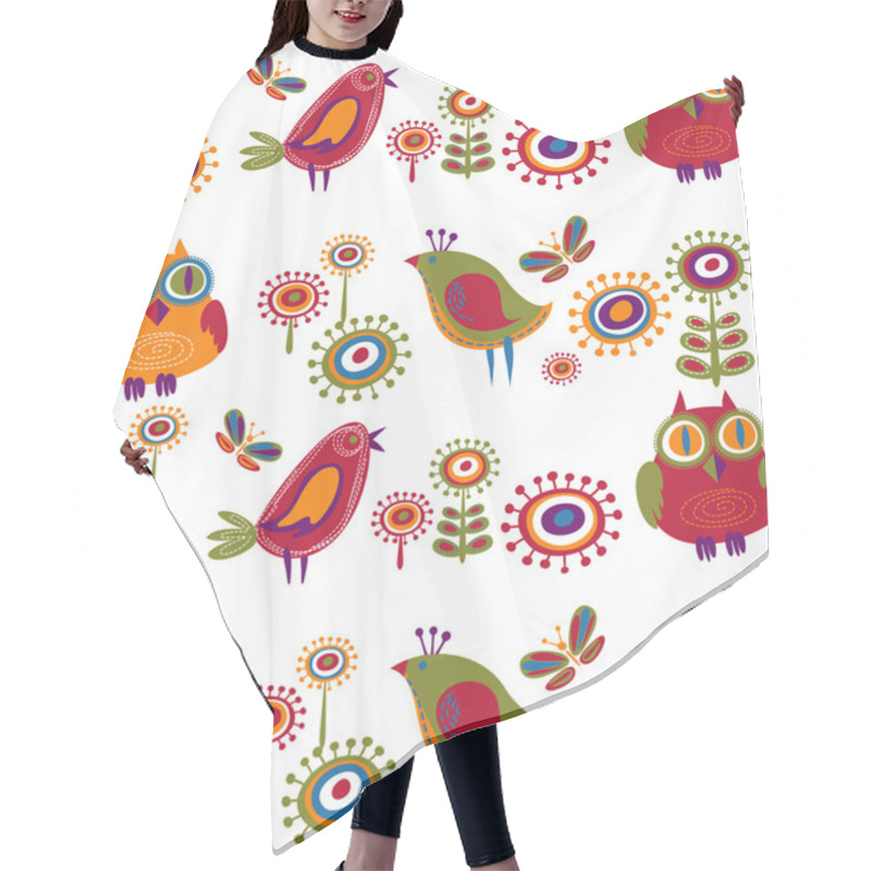 Personality  Flowers And Birds - 2 Hair Cutting Cape