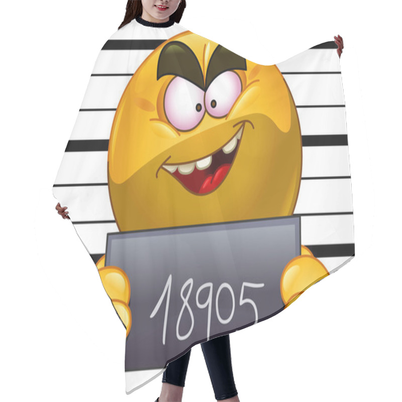 Personality  Arrested Emoticon Hair Cutting Cape