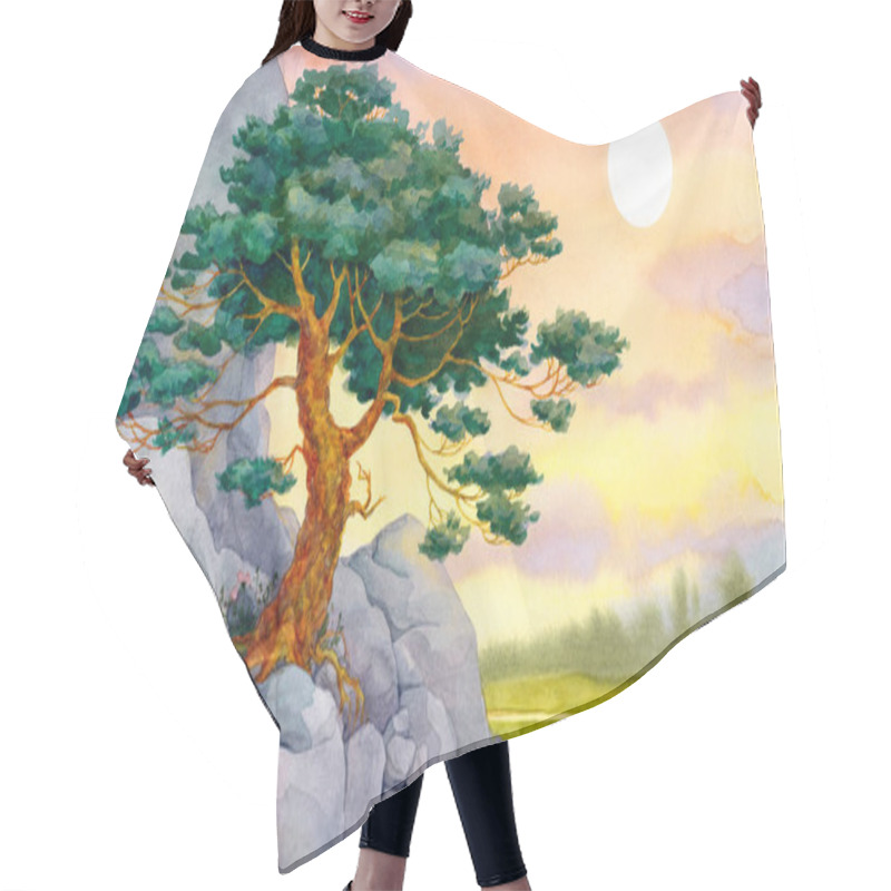 Personality  Lone Pine Scene Hair Cutting Cape