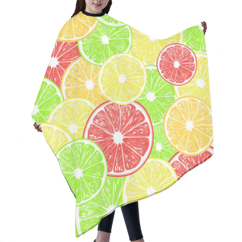 Personality  Citrus Fruit Slices Pattern Hair Cutting Cape