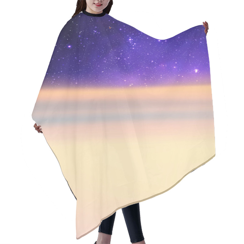 Personality  Clouds And Starry Sky. Natural Background With Fog Waves And Milky Way Hair Cutting Cape