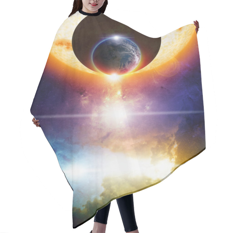 Personality  Abstract Space Background Hair Cutting Cape