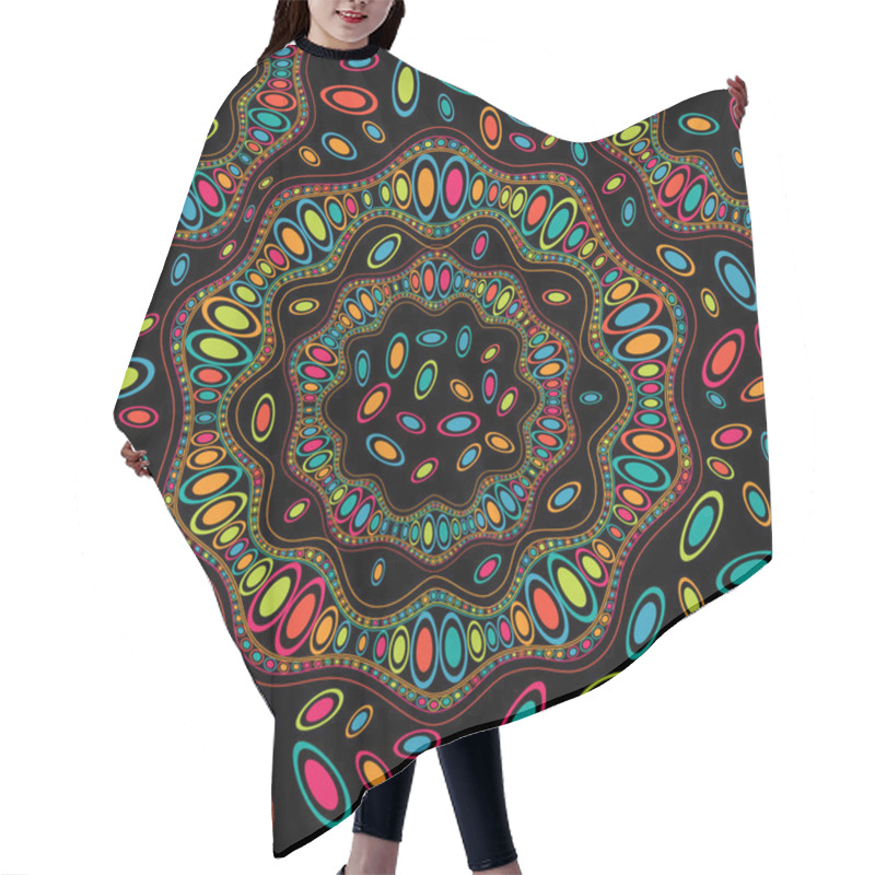 Personality  Ethnic Doodle Hair Cutting Cape