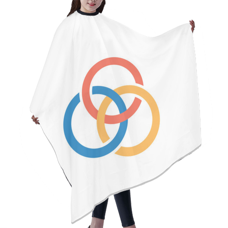 Personality  Three Rings Abstract Symbol Hair Cutting Cape