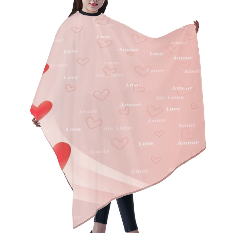 Personality  Love Background Hair Cutting Cape