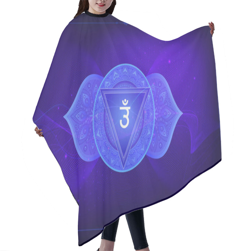 Personality  Third Eye Or Ajna Chakra-vector Symbol Design Hair Cutting Cape