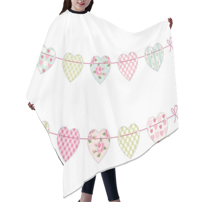 Personality  Hearts Garland Hair Cutting Cape