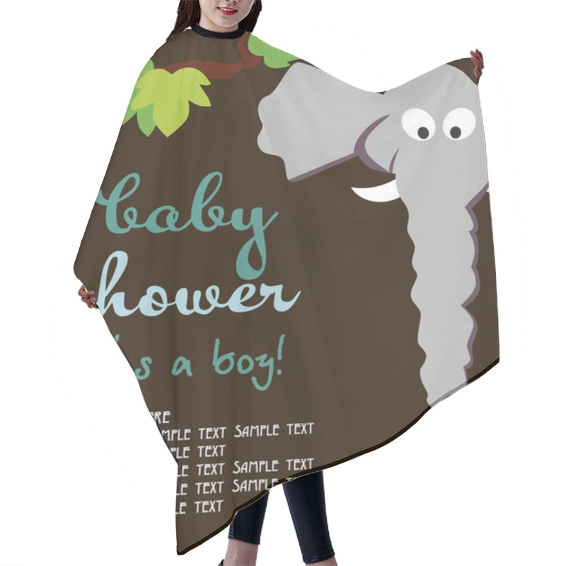 Personality  Baby Shower Card Hair Cutting Cape