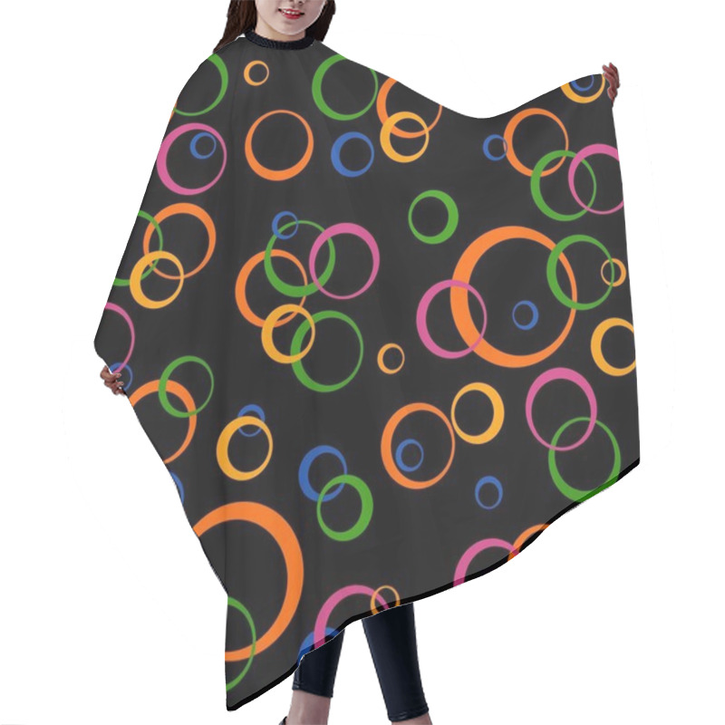 Personality  Colourful Circles Hair Cutting Cape