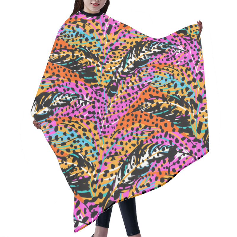 Personality  Abstract Pattern Inspired By Tropical Birds Hair Cutting Cape