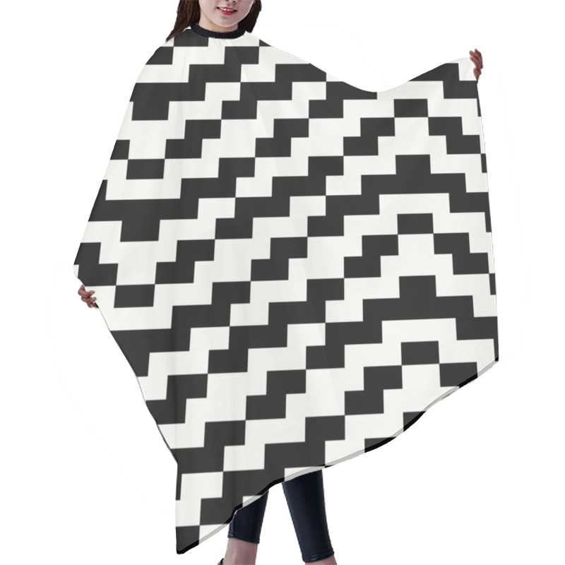 Personality  Pixel Seamless Pattern Hair Cutting Cape