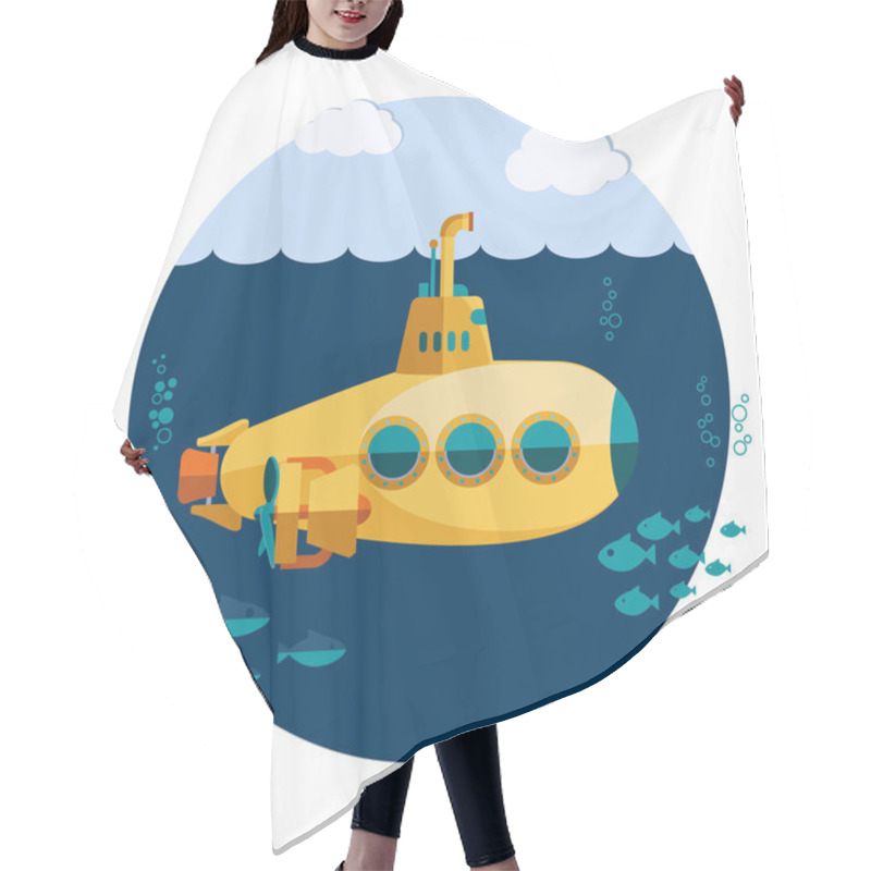 Personality  Yellow Submarine Undersea Hair Cutting Cape