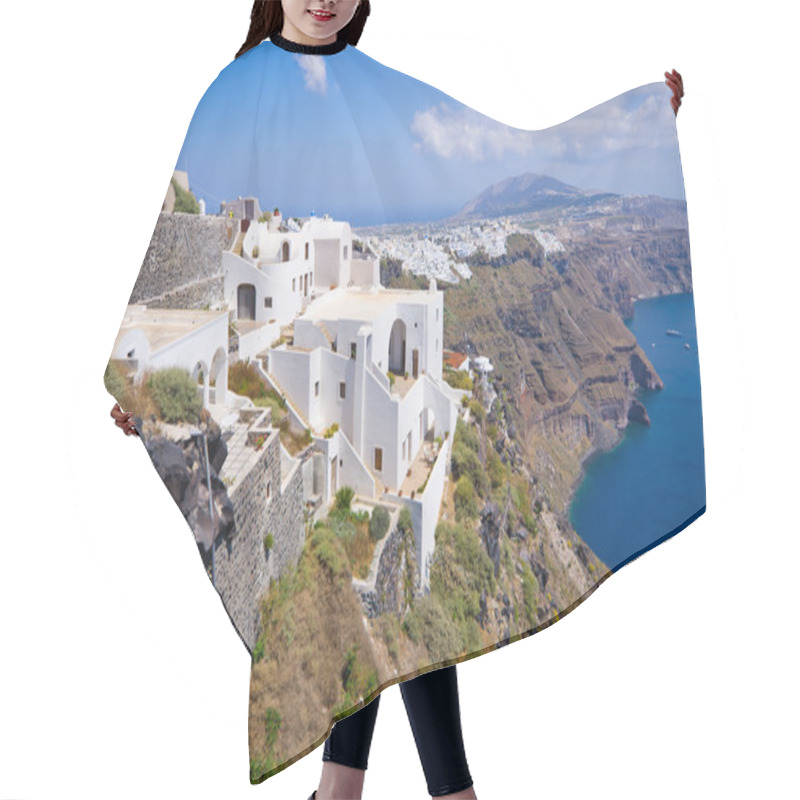 Personality  Cityscape Of Thira In Santorini Island, Greece Hair Cutting Cape