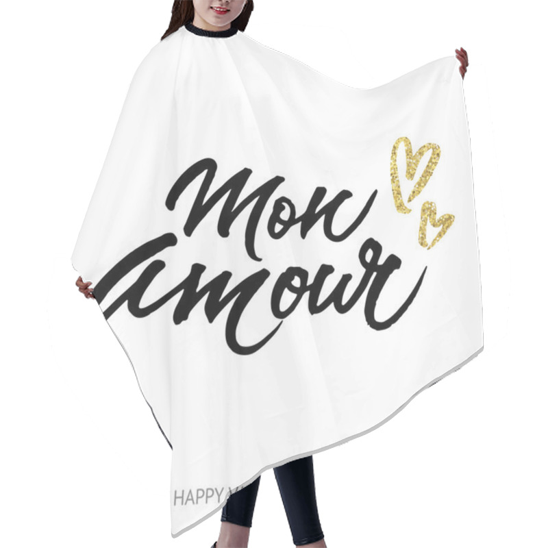 Personality  Handwritten Love Card Mon Amour Hair Cutting Cape