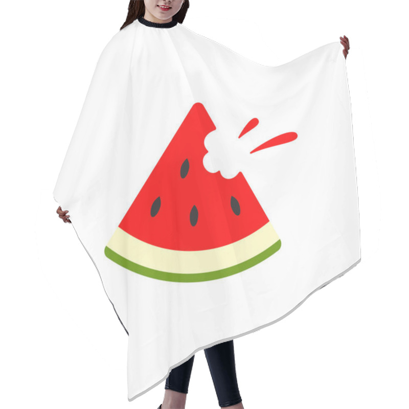 Personality  Watermelon Icon. Vector Water Melon. Slice Fruit Isolated On White Background Hair Cutting Cape