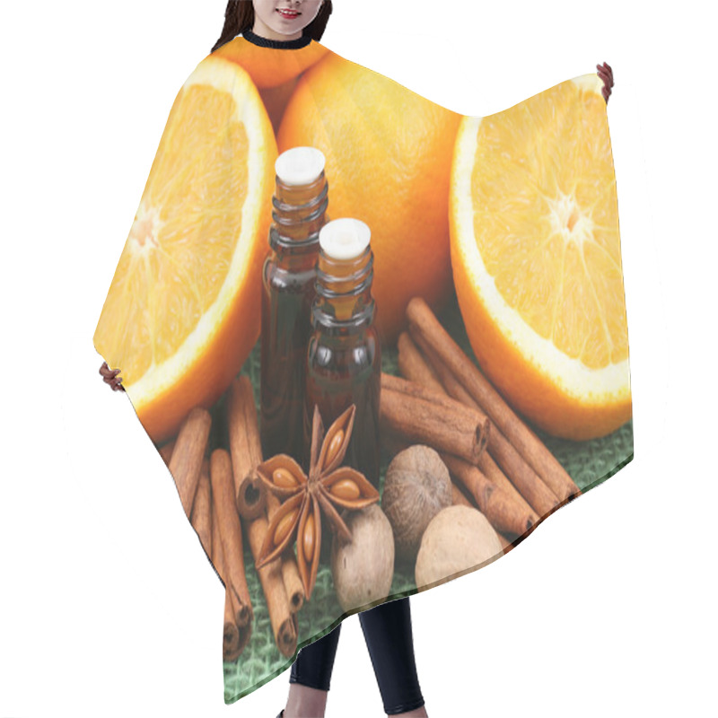 Personality  Orange Aroma Hair Cutting Cape