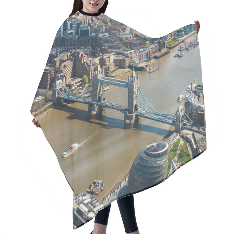 Personality  Tower Bridge And London City Hall Aerial View Hair Cutting Cape