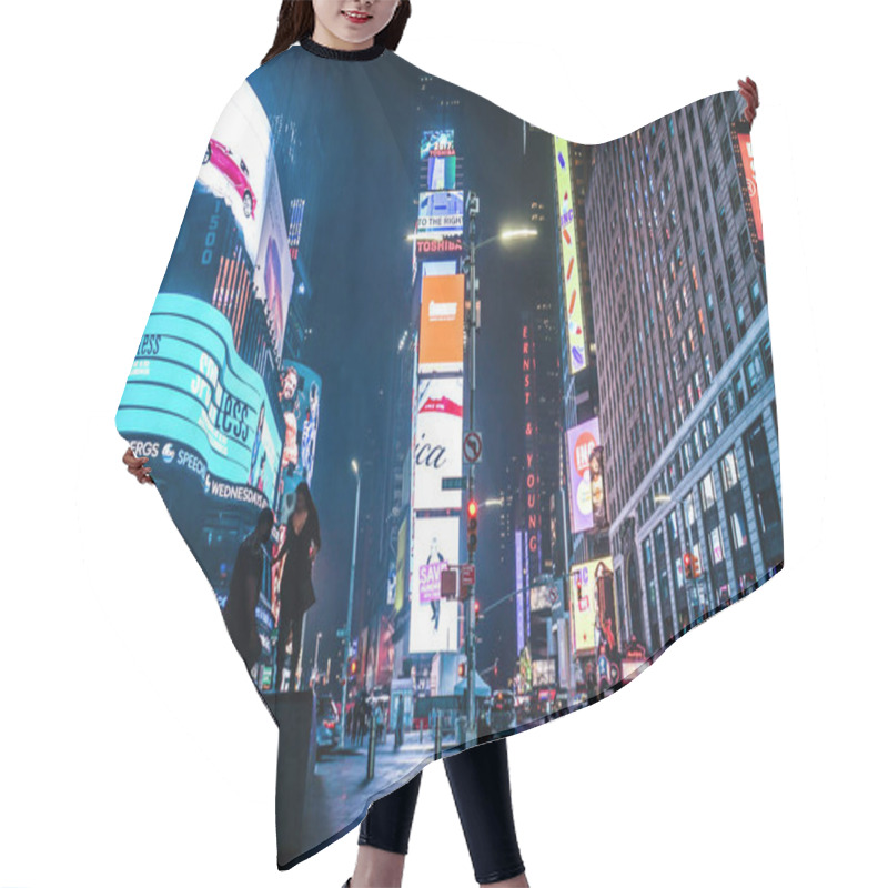 Personality  Night View Of The New York Times Square (TimesSquare) Hair Cutting Cape