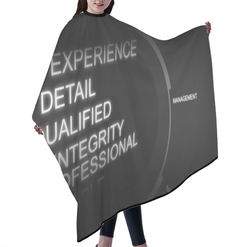 Personality  Creative Image Of Recruitment Concept Hair Cutting Cape