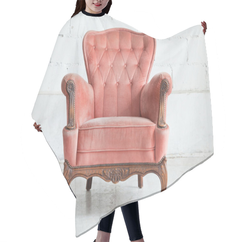 Personality  Pink Armchair Sofa Hair Cutting Cape