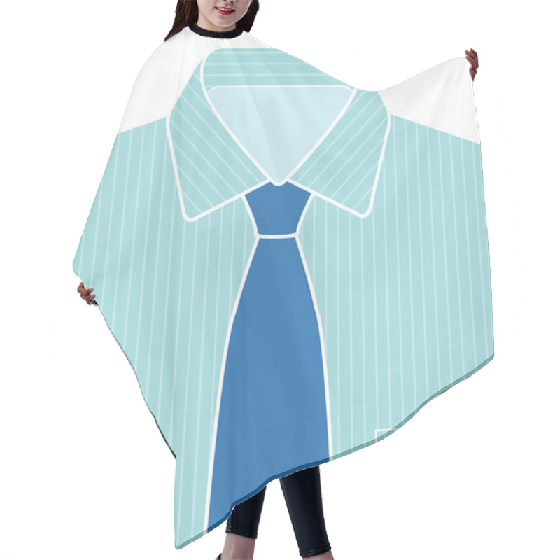 Personality  Shirt And Tie Vector Hair Cutting Cape