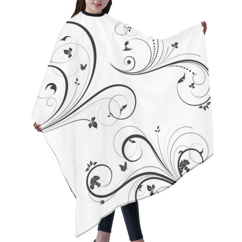 Personality  Swirly Vectors Hair Cutting Cape