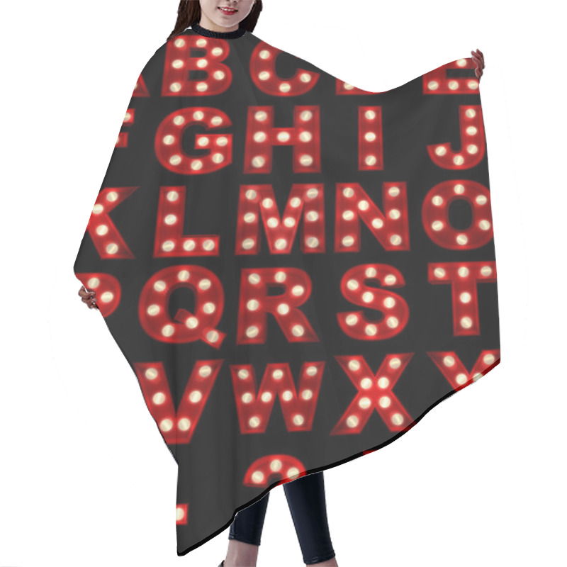 Personality  Glowing Alphabet Hair Cutting Cape