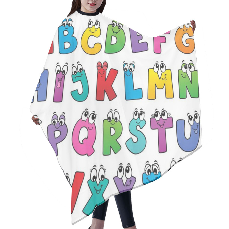 Personality  Cartoon Alphabet Topic Image 1 Hair Cutting Cape