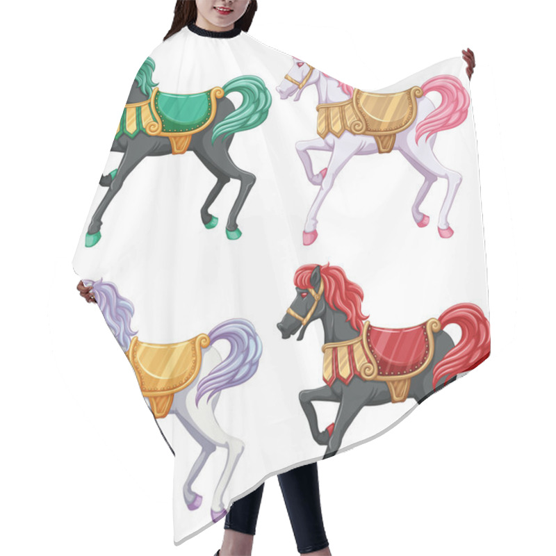 Personality  Horse Rides Hair Cutting Cape