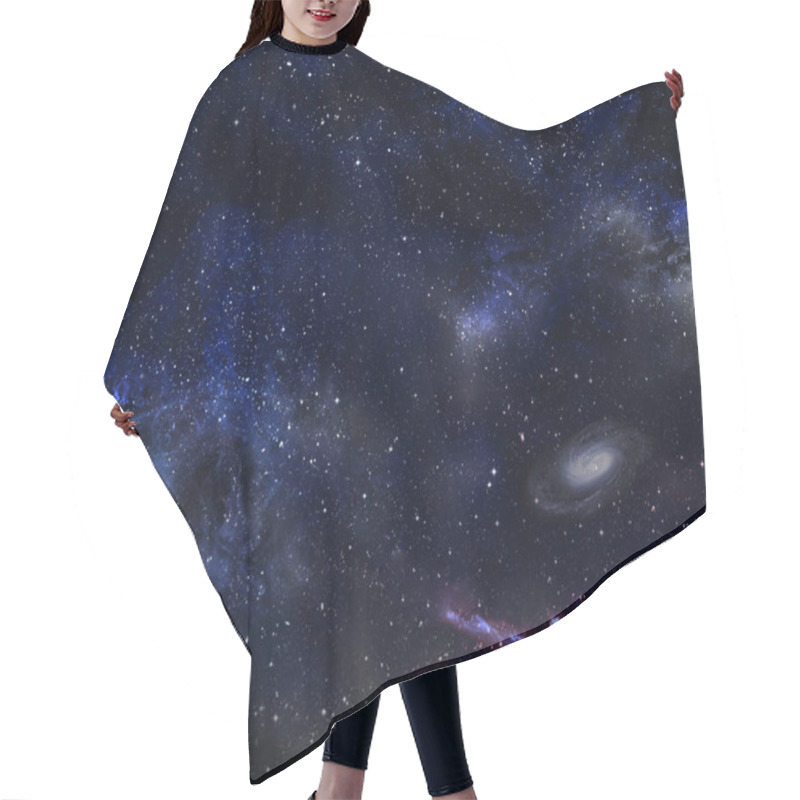 Personality  Space Background. Hair Cutting Cape