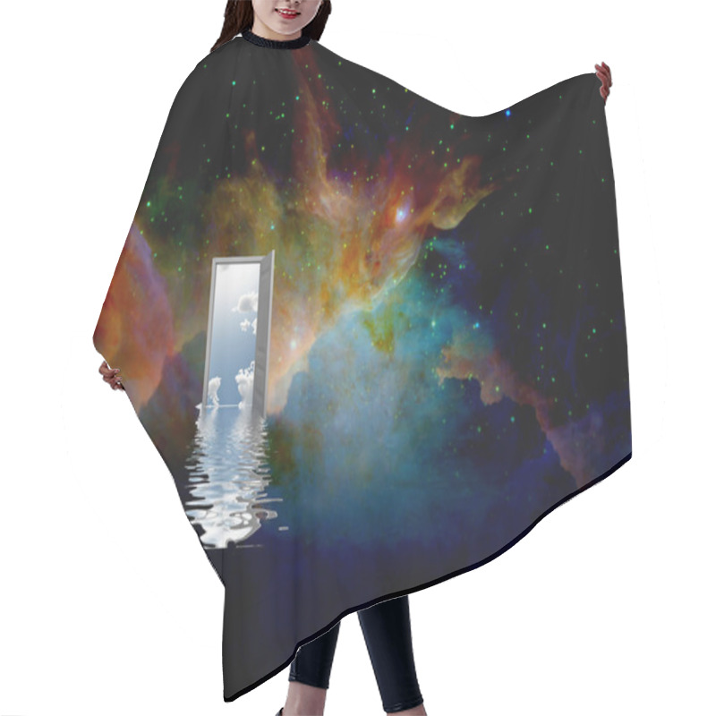 Personality  Open Door To Another World Hair Cutting Cape