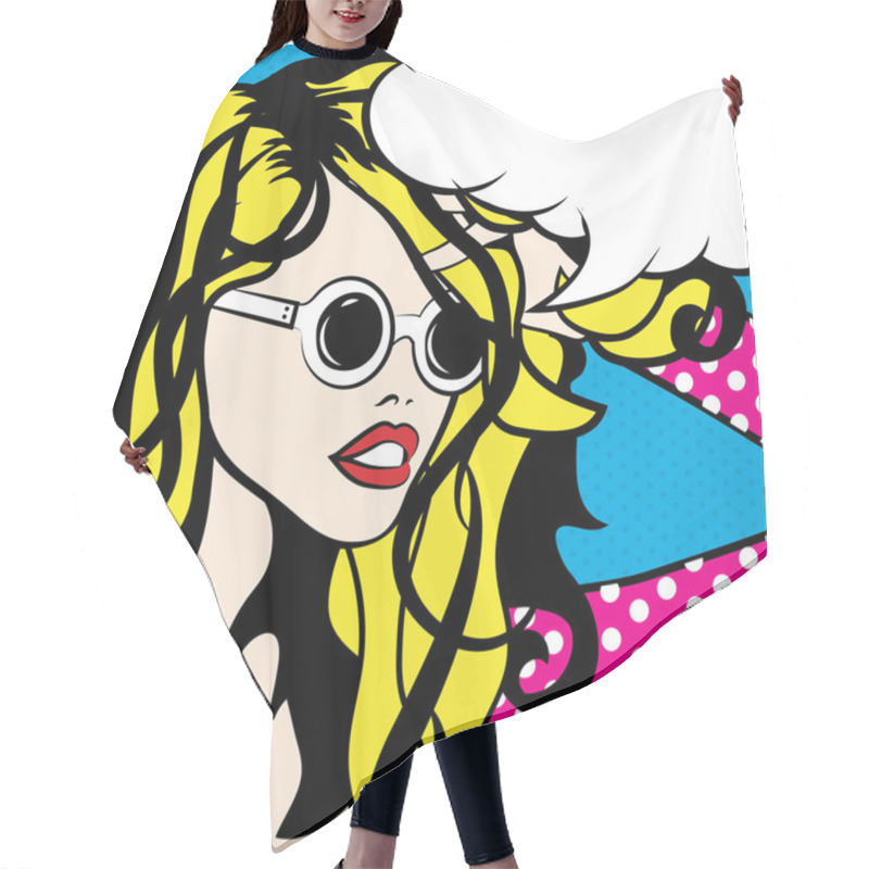 Personality  Pop Art Woman. Hair Cutting Cape