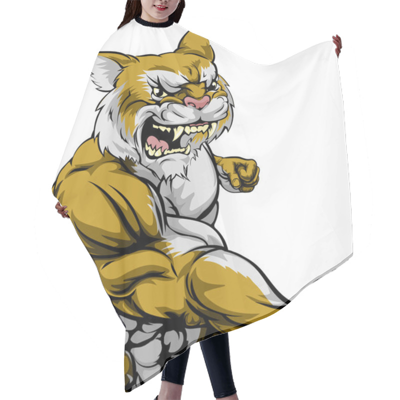 Personality  Punching Wildcat Mascot Hair Cutting Cape