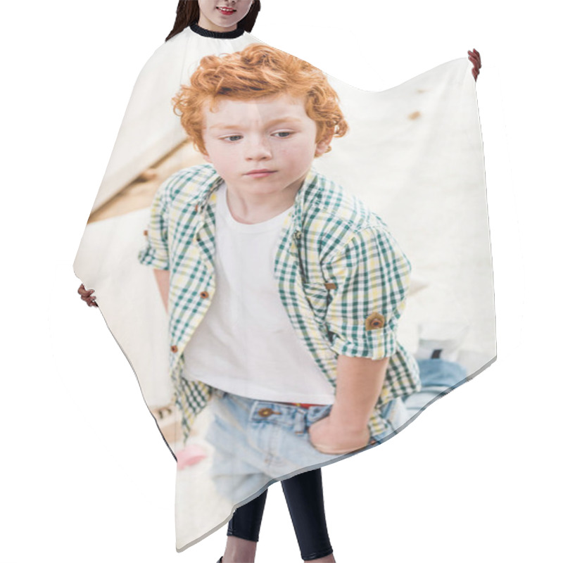 Personality  Adorable Little Boy  Hair Cutting Cape