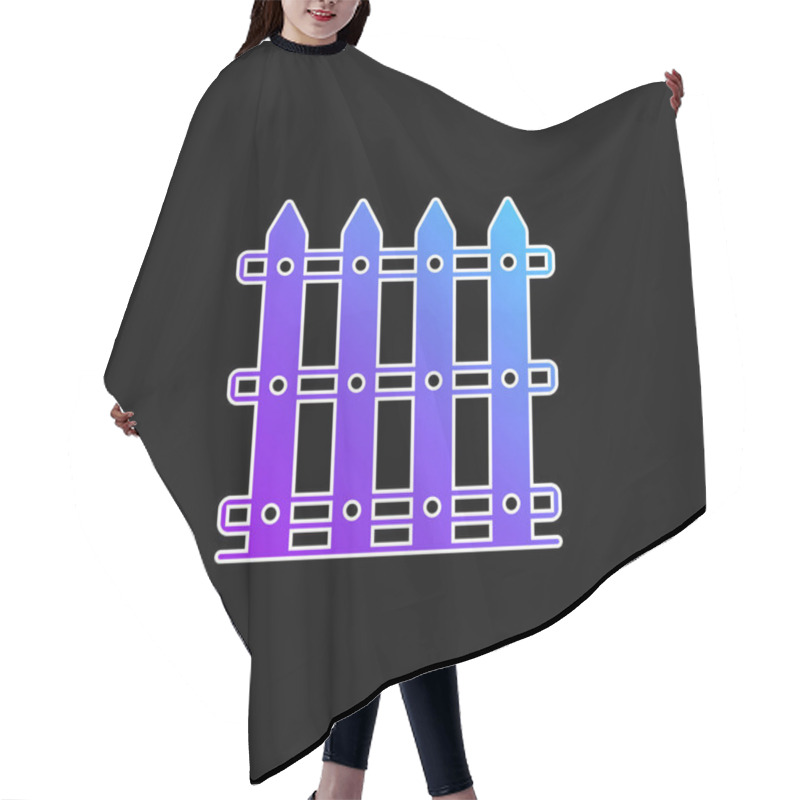 Personality  Boundaries Blue Gradient Vector Icon Hair Cutting Cape