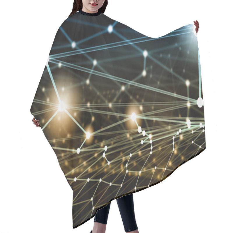 Personality  Connected Lines Background Hair Cutting Cape