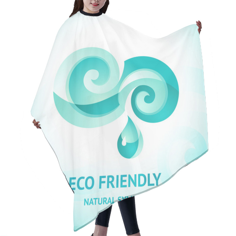 Personality  Turquoise Water Symbol Hair Cutting Cape