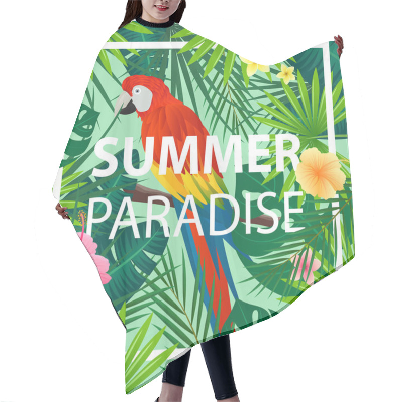 Personality  Vector Tropical Background Hair Cutting Cape