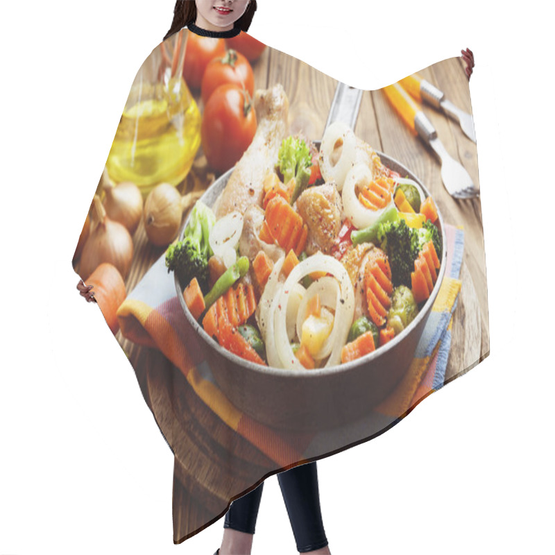 Personality  Roasted Chicken With Vegetables Hair Cutting Cape