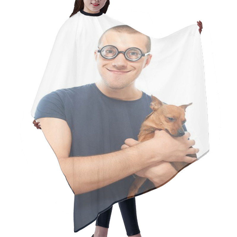 Personality  Nerd And Dog Hair Cutting Cape