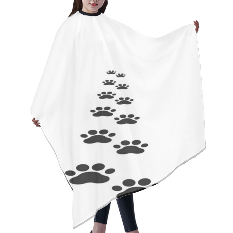 Personality  Cat Footprints 3d Vector Graphics Hair Cutting Cape