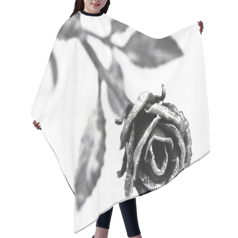 Personality  Metal Rose Hair Cutting Cape