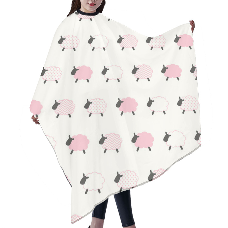 Personality  Sheep Cartoon Pattern Hair Cutting Cape