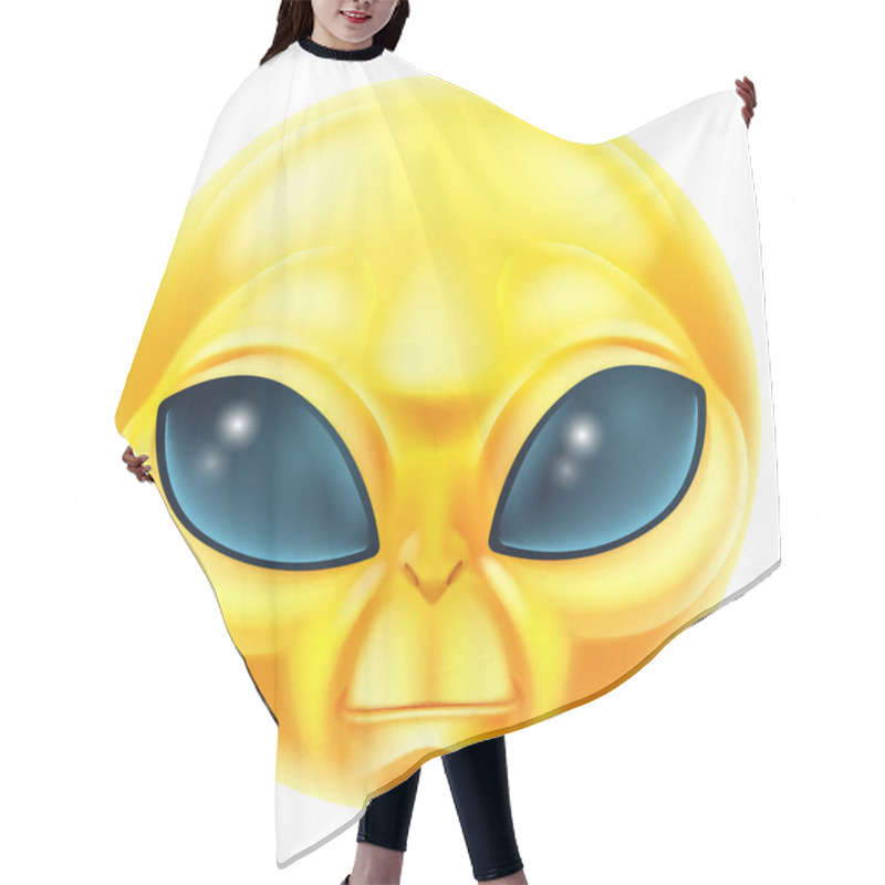 Personality  Alien Emoji Emoticon Hair Cutting Cape